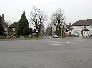 Looking down Perry Avenue from Church Lane